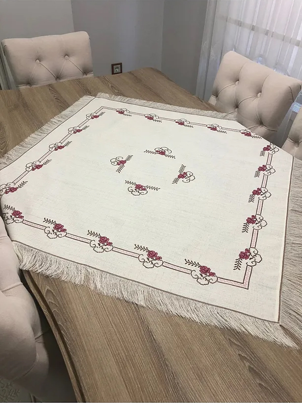 Etamin İşleme Nakışlı Salon Takımı