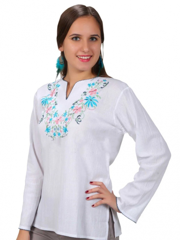 Yasemin Uzun Kollu Şile Bezi Bluz Yasemin Uzun Kollu Şile Bezi Bluz